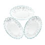Hermia Aurora 3 Juego de Platos de Vidrio Transparente (3 Piezas)